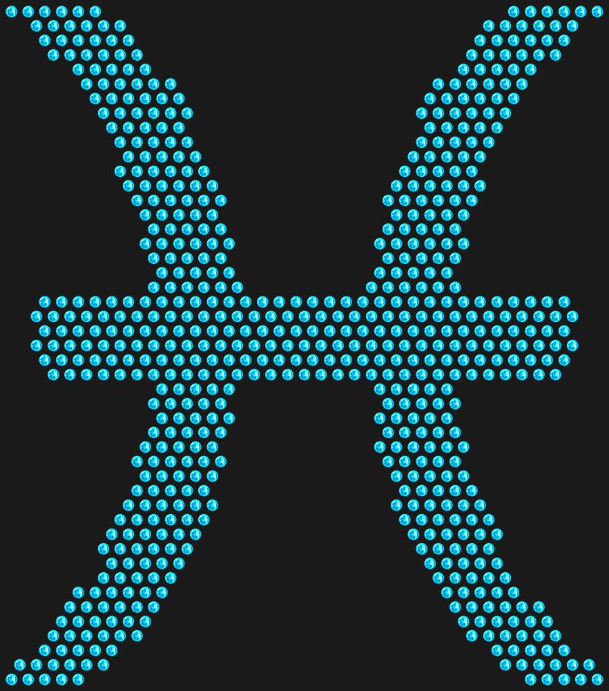Трафарет Pisces zodiac sign — RHT_ZODIACPISCES1_SS10_AQUAMARINE