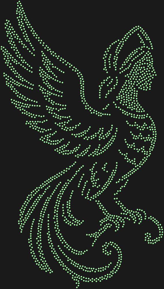 Трафарет Gamayun bird — RHT_GAMAYUN1_SS16_LT_PERIDOT