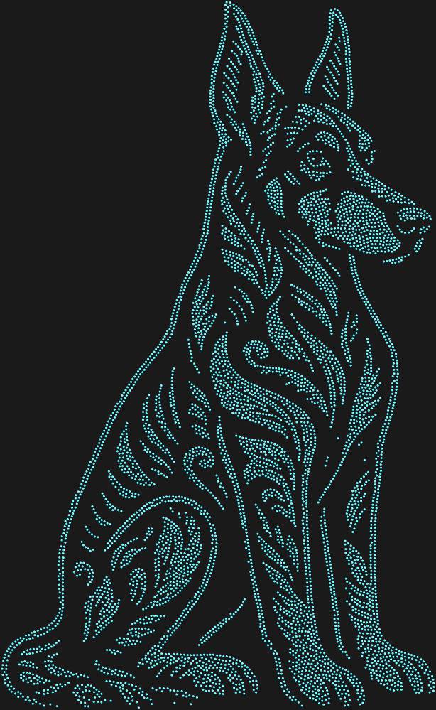 Трафарет Доберман-пинчер — RHT_DOBERMAN2_SS12_LT_SAPPHIRE