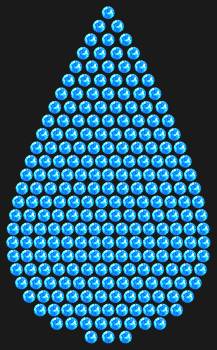 Stencil by numbers "Big drop". 238 rhinestones. The large drop motif is a style and harmony that inspires calmness, confidence, and a bold sense of self.