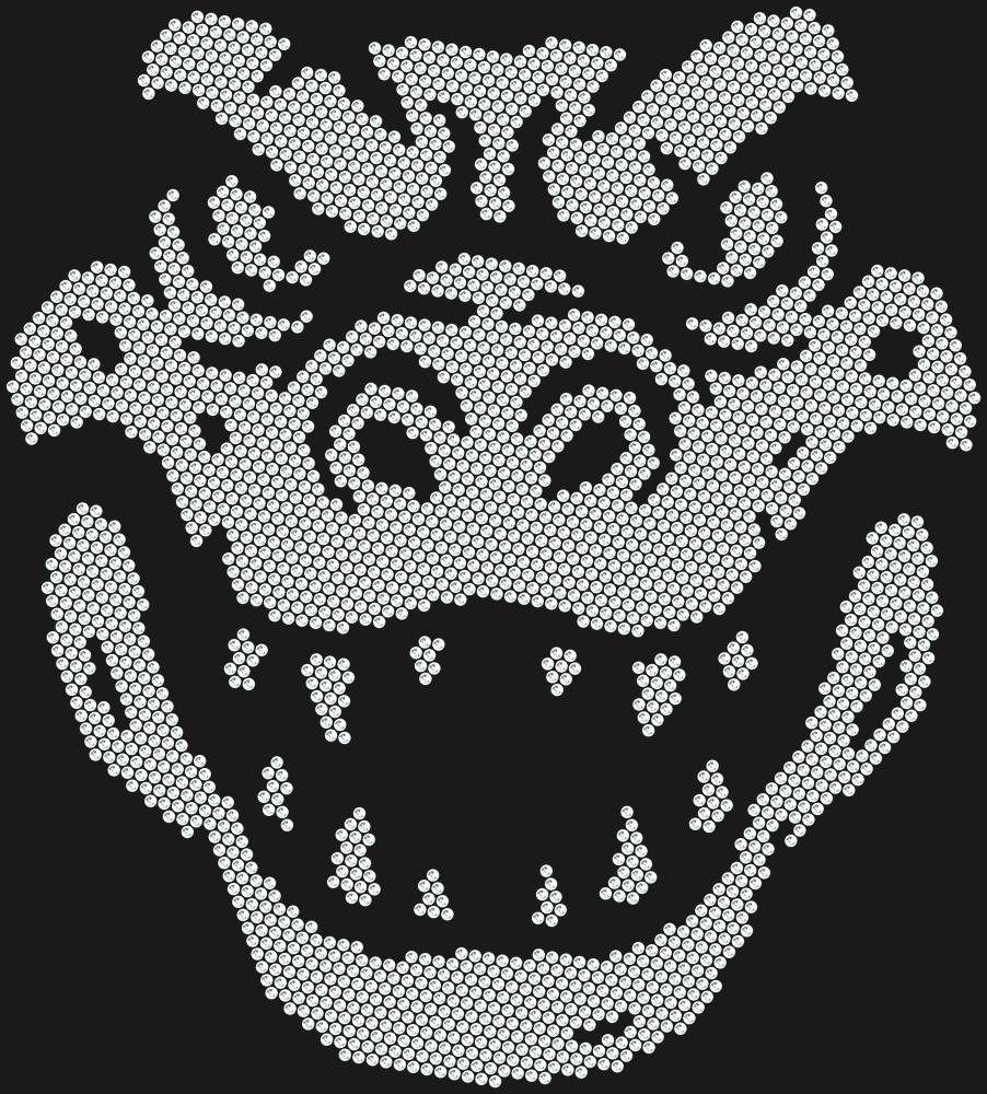 Трафарет Alligator head — RHT_CROCODILE1_SS20_CRYSTAL_CLEAR