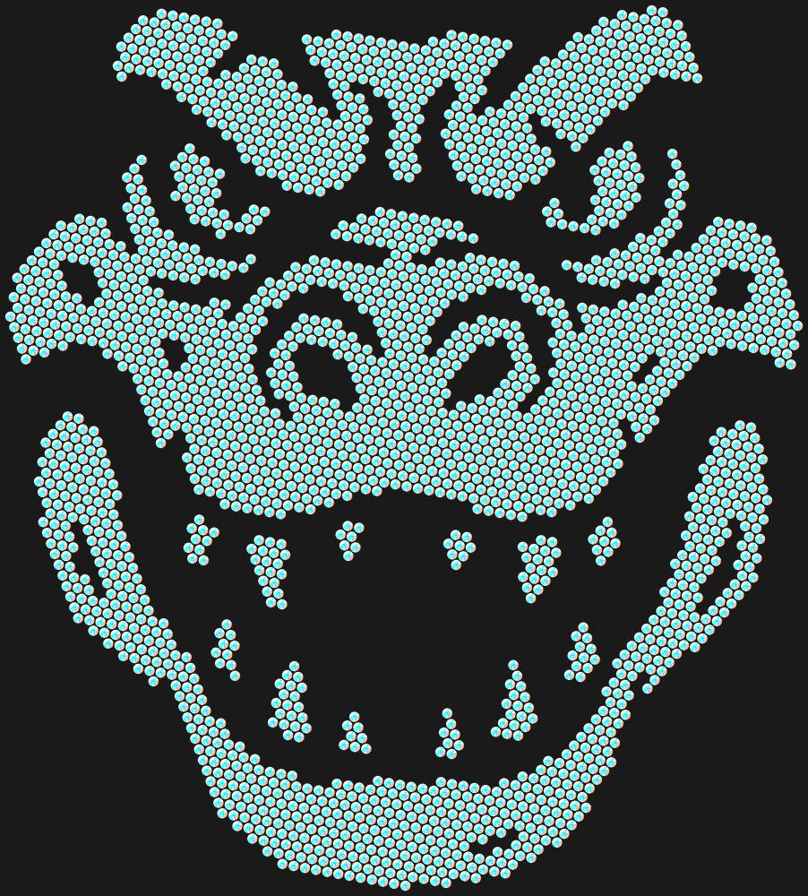 Трафарет Alligator head — RHT_CROCODILE1_SS20_CRYSTAL_AB_DMC