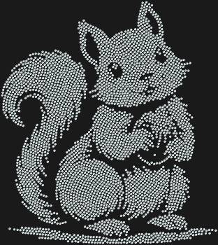 Рисунок из страз «Белочка (на футболку)» – это россыпь из 3530 искрящихся стразов, что оживит образ милой белочки, добавляя волшебства и игривости вашему стилю.