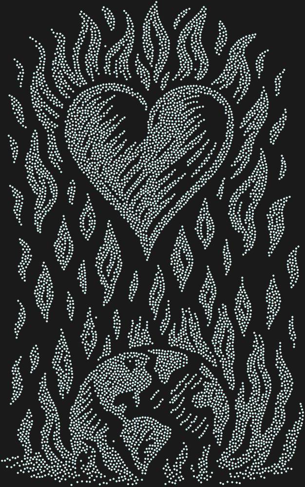 Трафарет Heart — RHT_HEARTFIRE1_SS6_CRYSTAL_AB_DMC