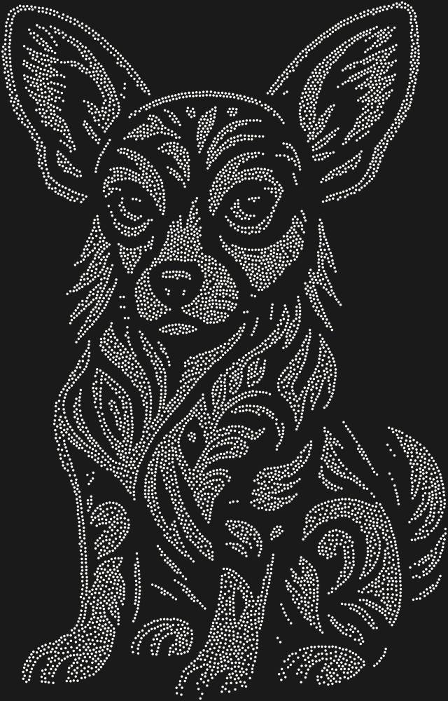 Трафарет Чихуахуа — RHT_CHIHUAHUA1_SS6_CRYSTAL_AB