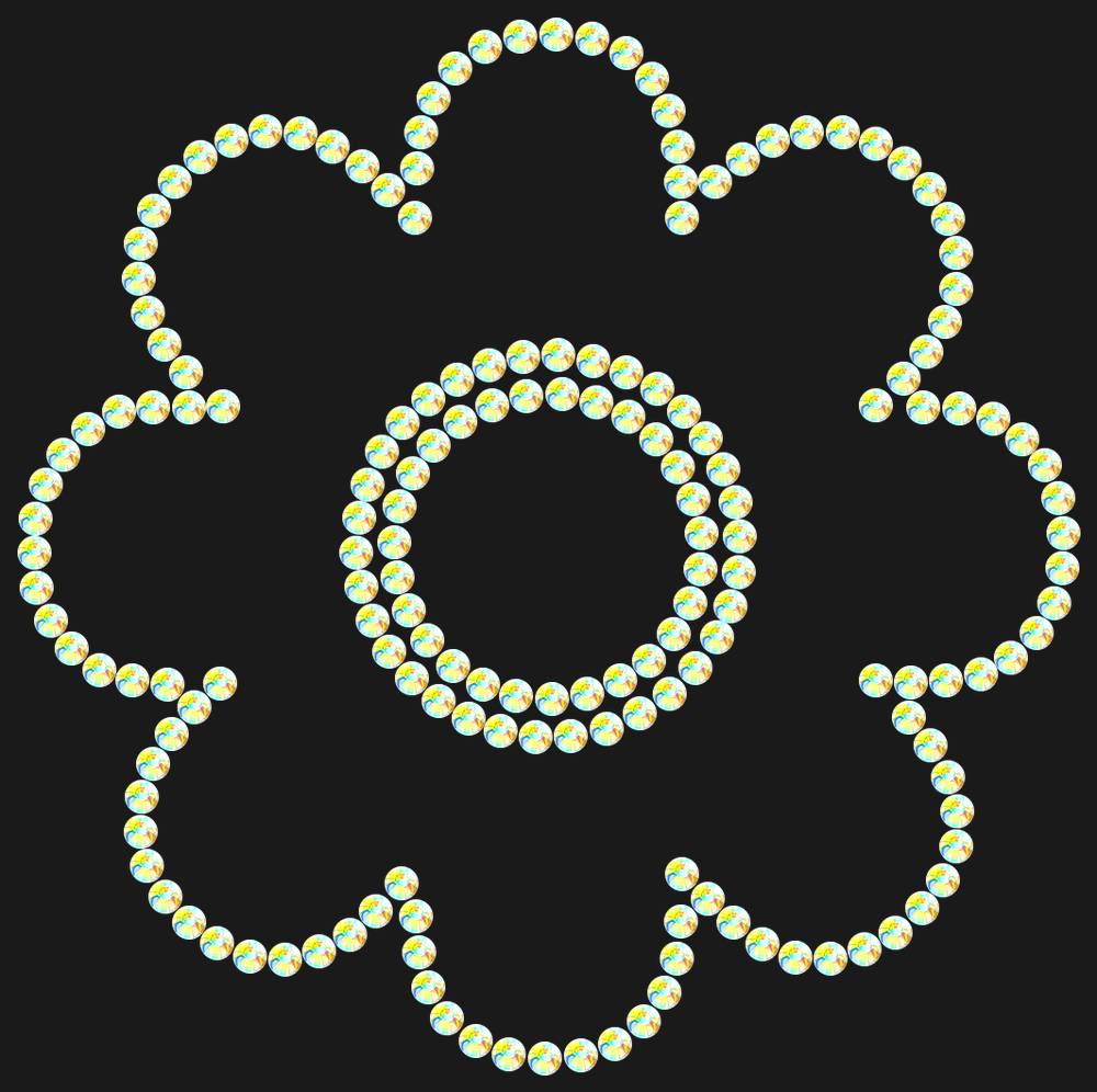 Трафарет Flower — RHT_FLOWER1_SS10_CRYSTAL_AB
