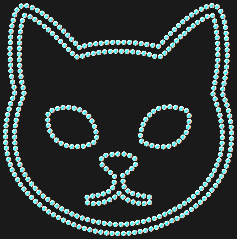Трафарет Cat — RHT_CAT1_SS6_CRYSTAL_AB_DMC