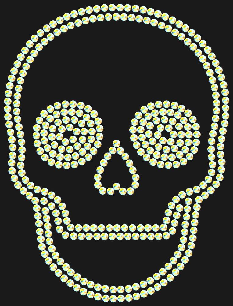 Трафарет Skull — RHT_SCULL2_SS10_CRYSTAL_AB