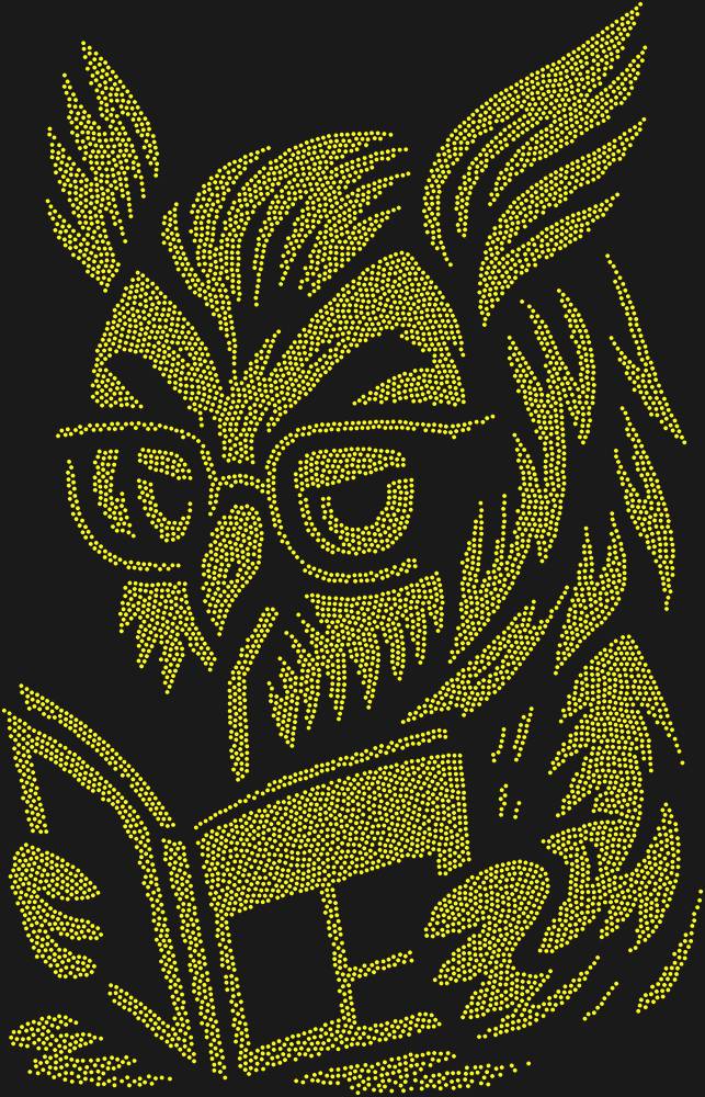 Трафарет Сова в очках — RHT_OWLBOOK1_SS12_CITRINE