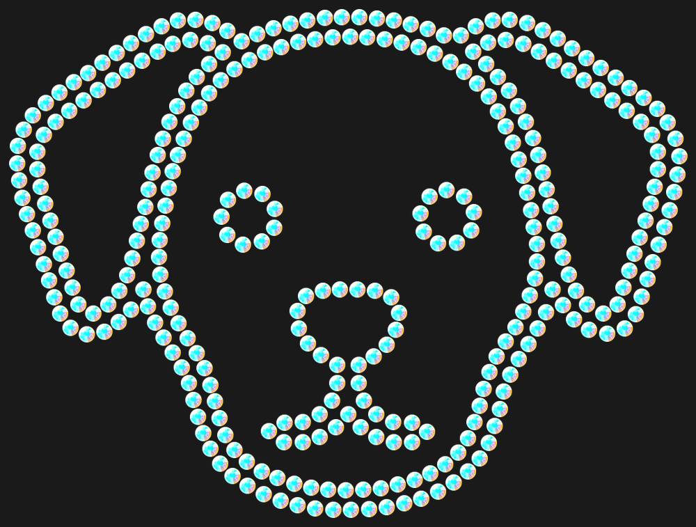 Трафарет Dog — RHT_DOG4_SS6_CRYSTAL_AB_DMC