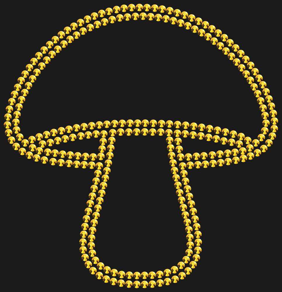 Трафарет Mushroom — RHT_MUSHROOM1_SS16_GOLD