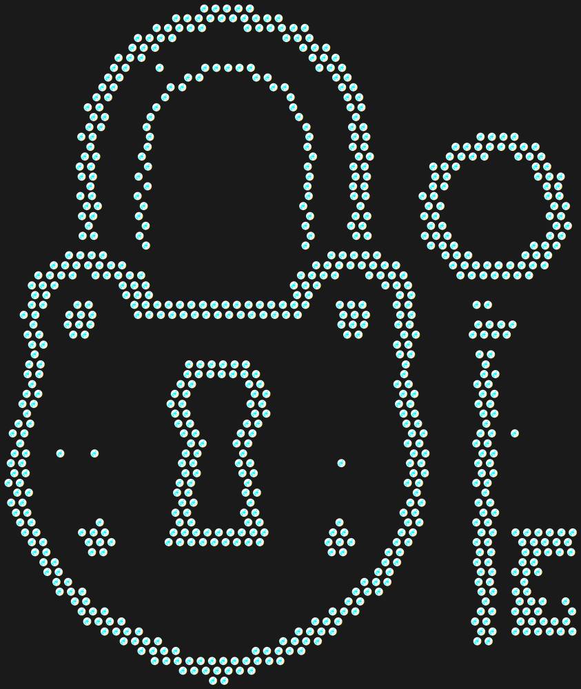 Трафарет Lock and key — RHT_LOCKKEY1_SS6_CRYSTAL_AB_DMC