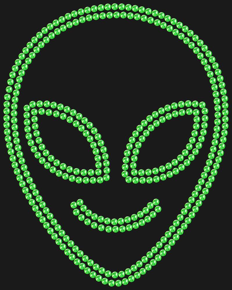 Трафарет Cute alien — RHT_UFO2_SS16_LT_PERIDOT