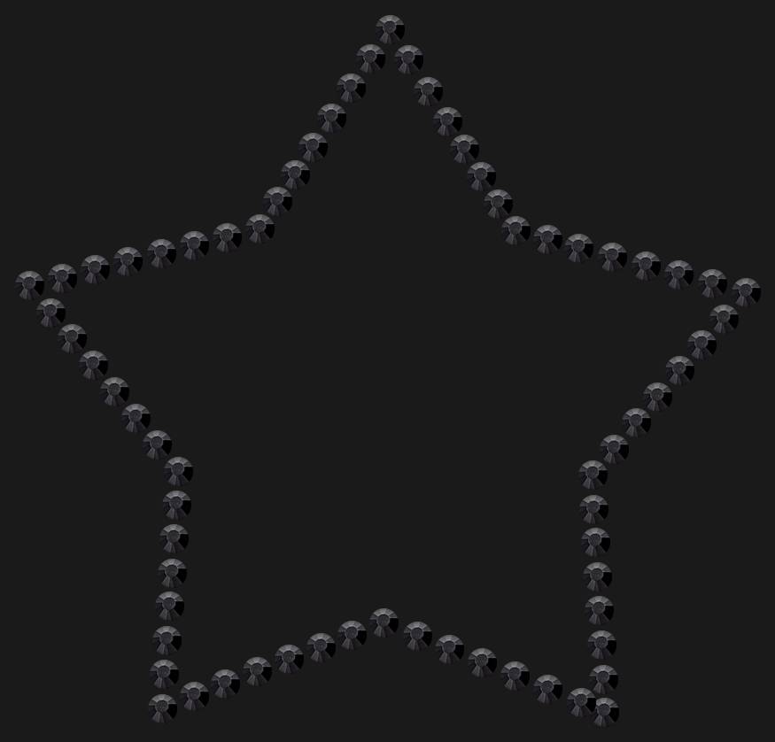 Трафарет Star contour — RHT_STAR1_SS10_JET_BLACK