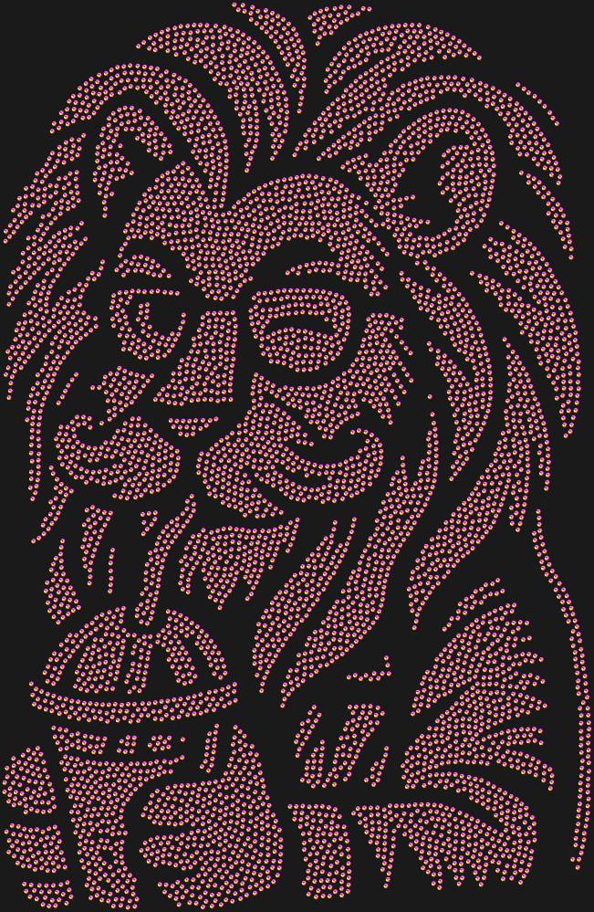 Трафарет Лев-хипстер — RHT_LIONHIPSTER1_SS10_RAINBOW