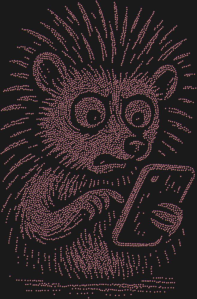 Трафарет Ёж со смартфоном — RHT_HEDGEHOG1_SS16_RAINBOW