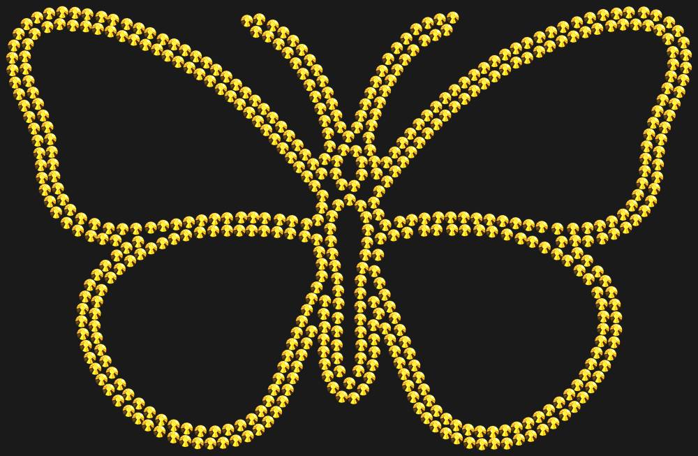 Трафарет Butterfly — RHT_BUTTERFLY1_SS10_GOLD