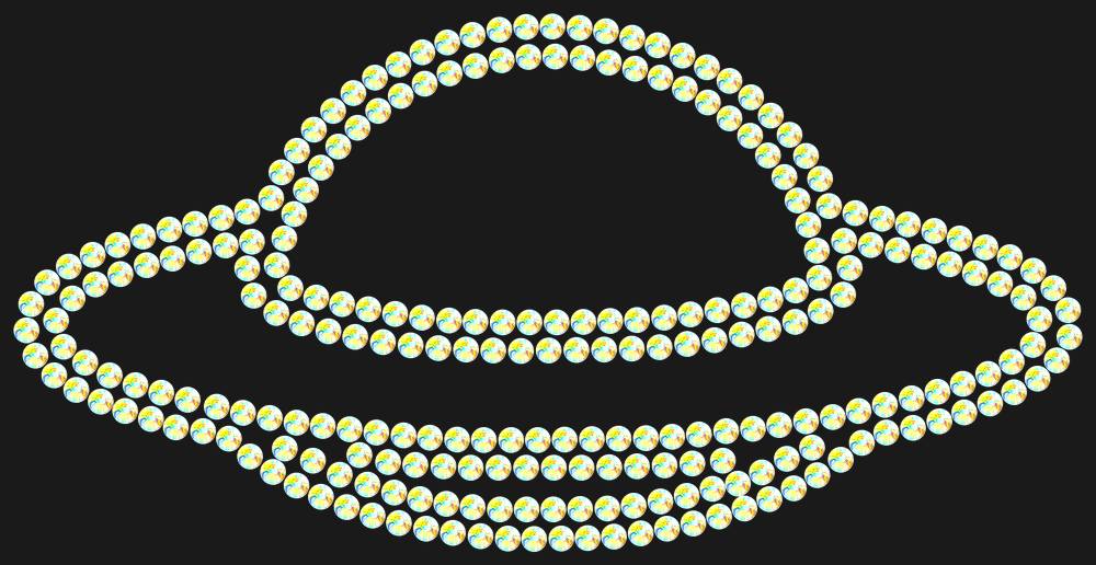 Трафарет Flying saucer — RHT_UFO3_SS20_CRYSTAL_AB