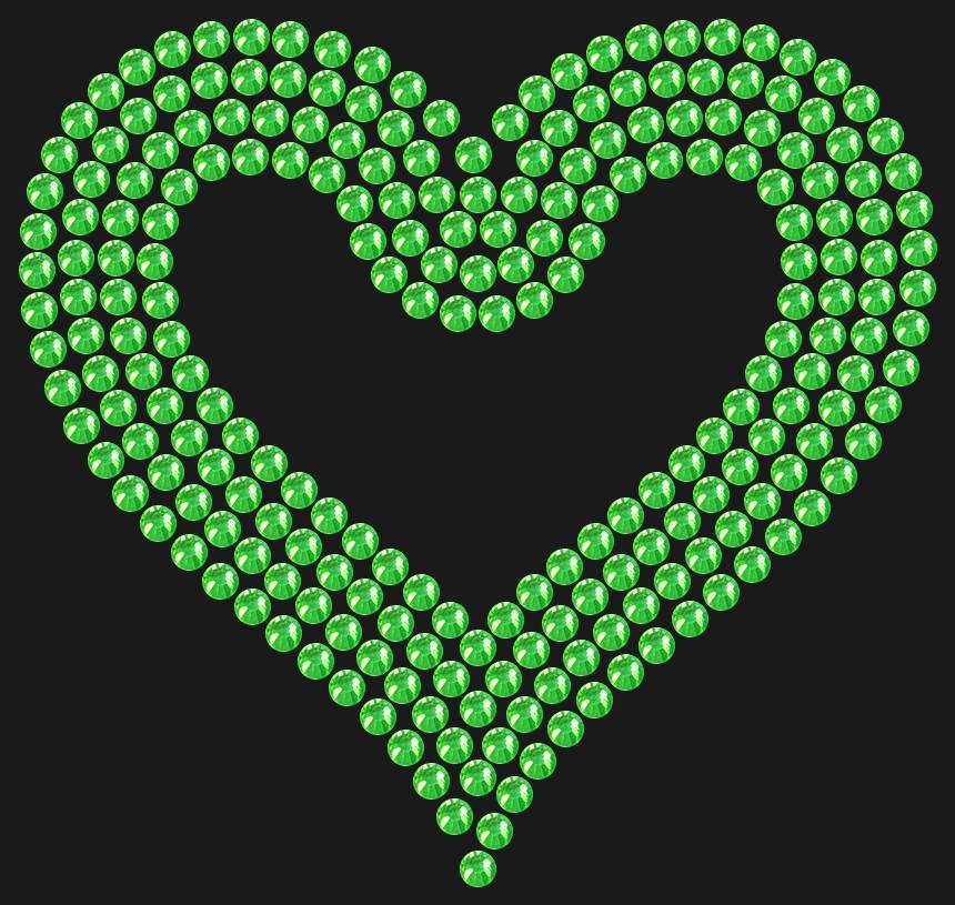 Трафарет Outline heart — RHT_HEART3_SS10_LT_PERIDOT