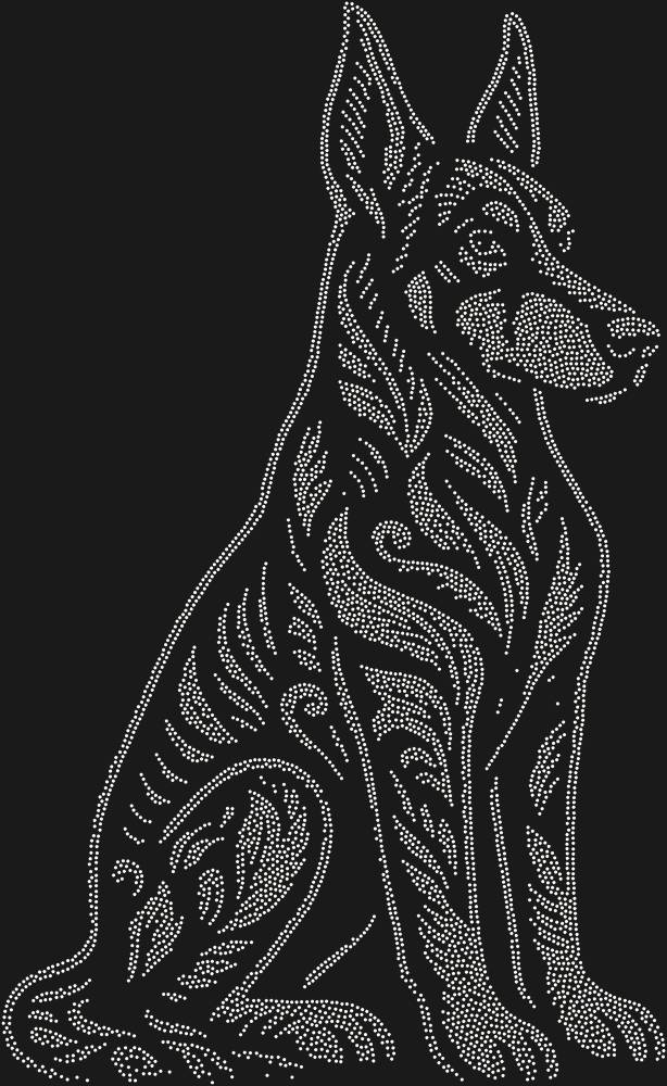 Трафарет Doberman Pinscher — RHT_DOBERMAN2_SS10_CRYSTAL_AB