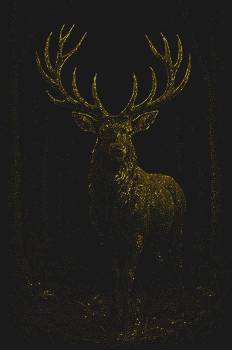 Шаблон из страз «Олень» на 6279 кристаллов, словно лесная магия, застывшая в ослепительном танце света, превратит любую вещь в произведение искусства.