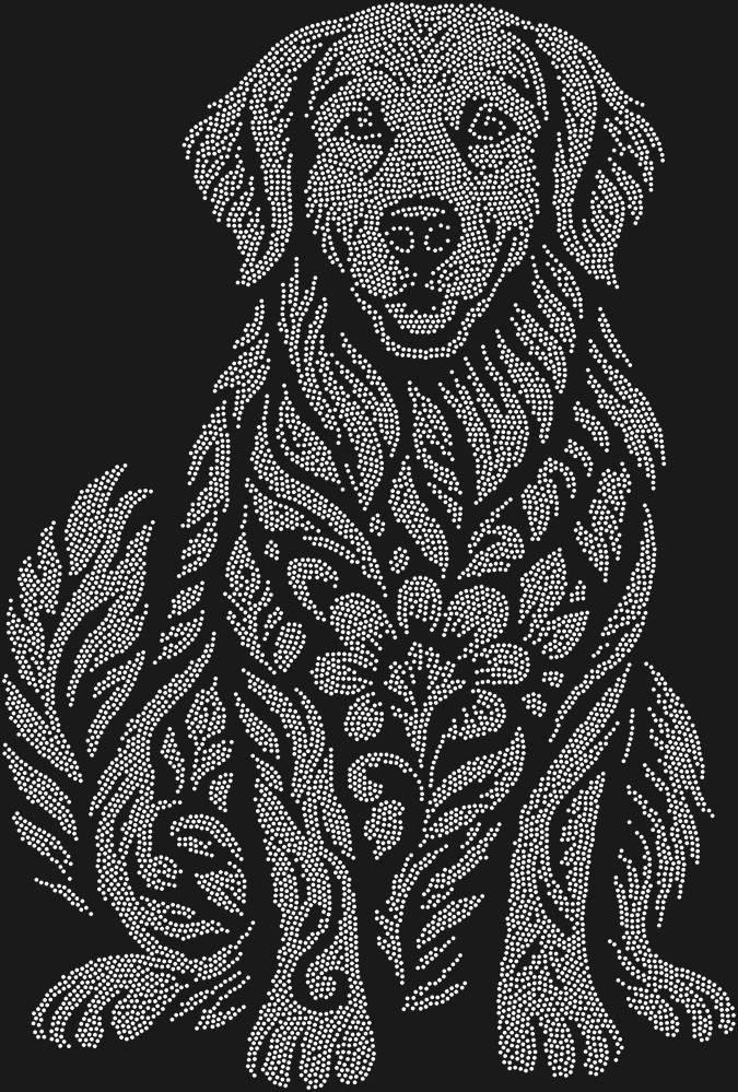 Трафарет Золотистый ретривер — RHT_GOLDENRETRIEVER1_SS4_CRYSTAL_CLEAR
