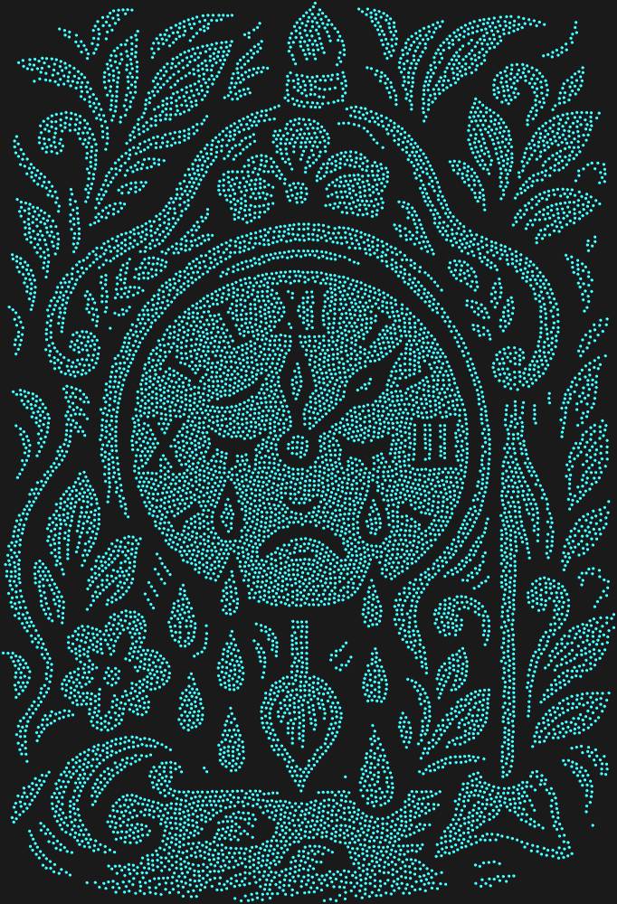 Трафарет Часы которые могли плакать — RHT_CRYINGCLOCK1_SS8_AQUAMARINE