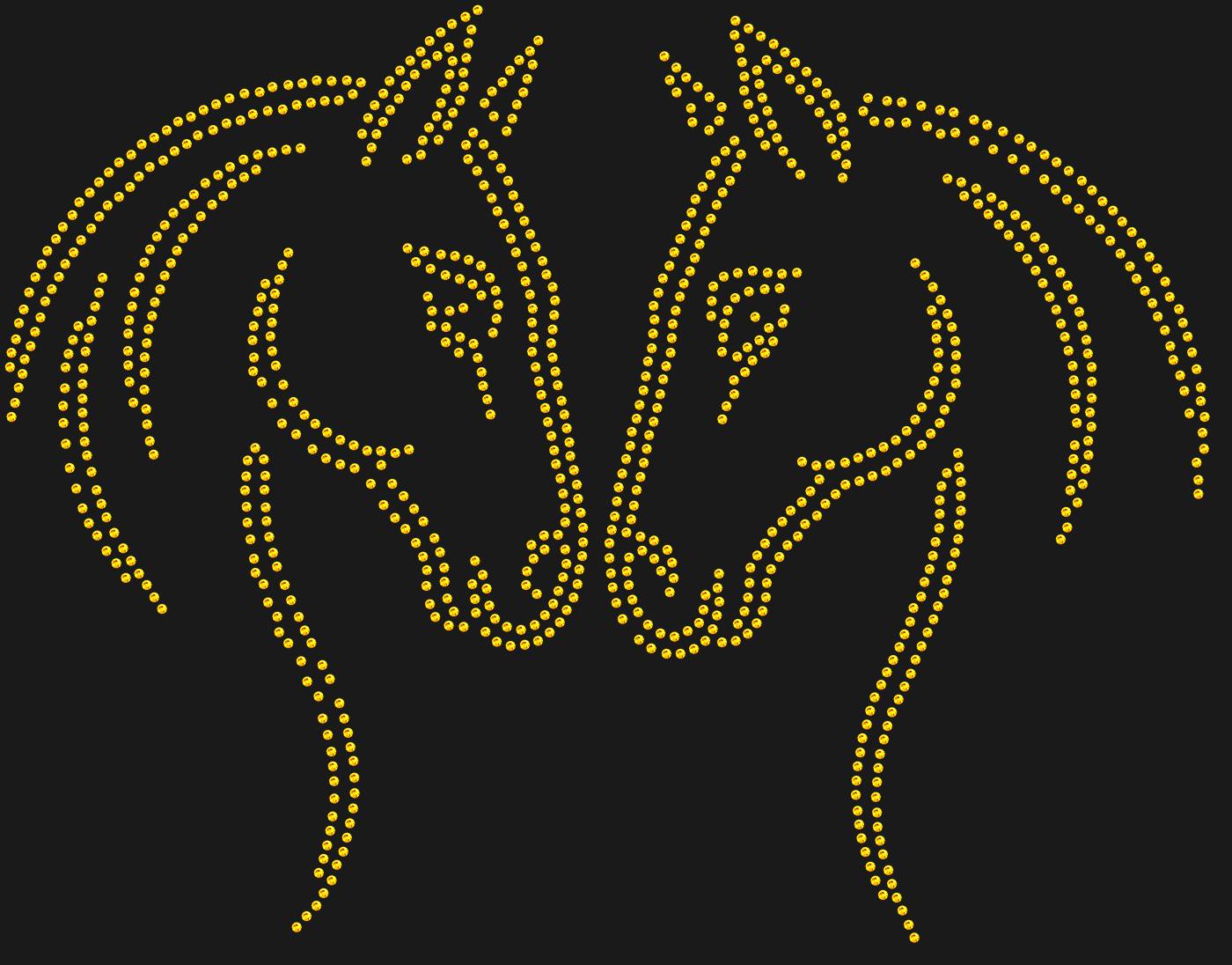 Трафарет Две лошади — HORSES1