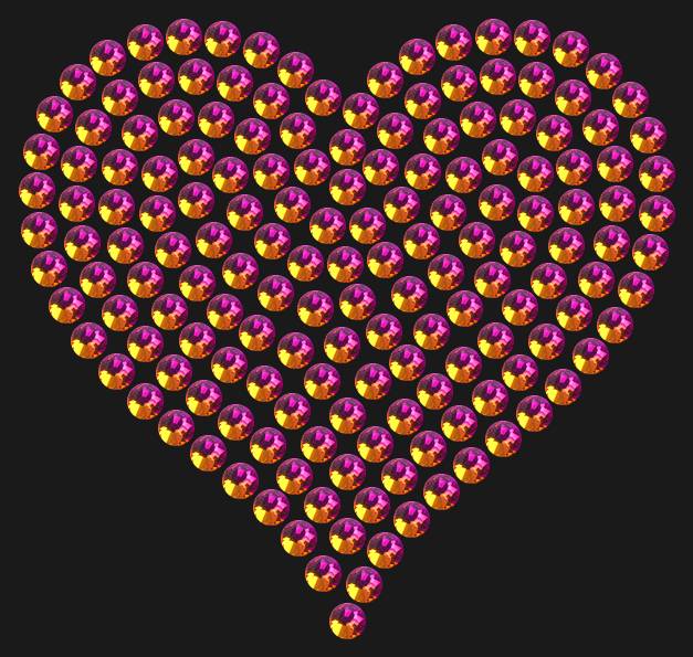 Трафарет Heart average — RHT_HEART2_SS10_RAINBOW