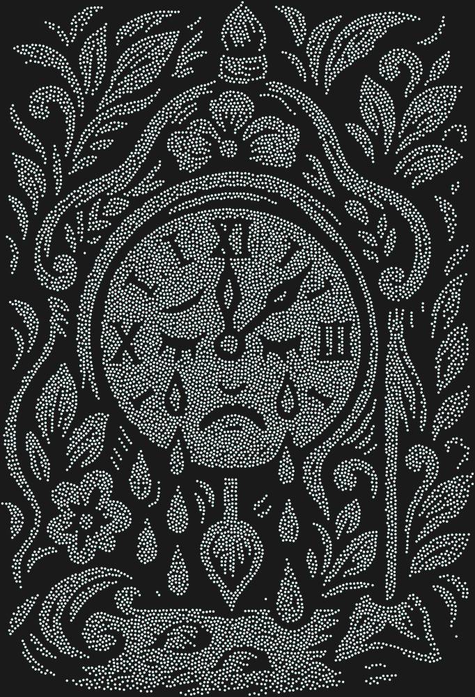 Трафарет The clock that could cry — RHT_CRYINGCLOCK1_SS16_CRYSTAL_AB_DMC
