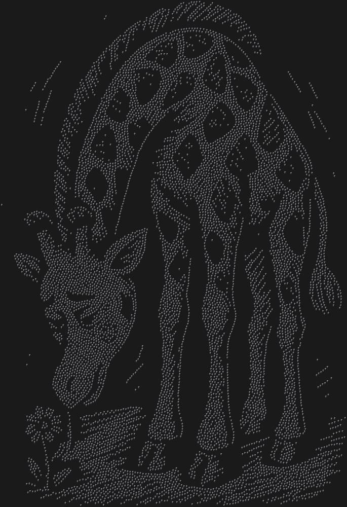 Трафарет Жираф и цветочек — RHT_GIRAFFE2_SS10_JET_BLACK