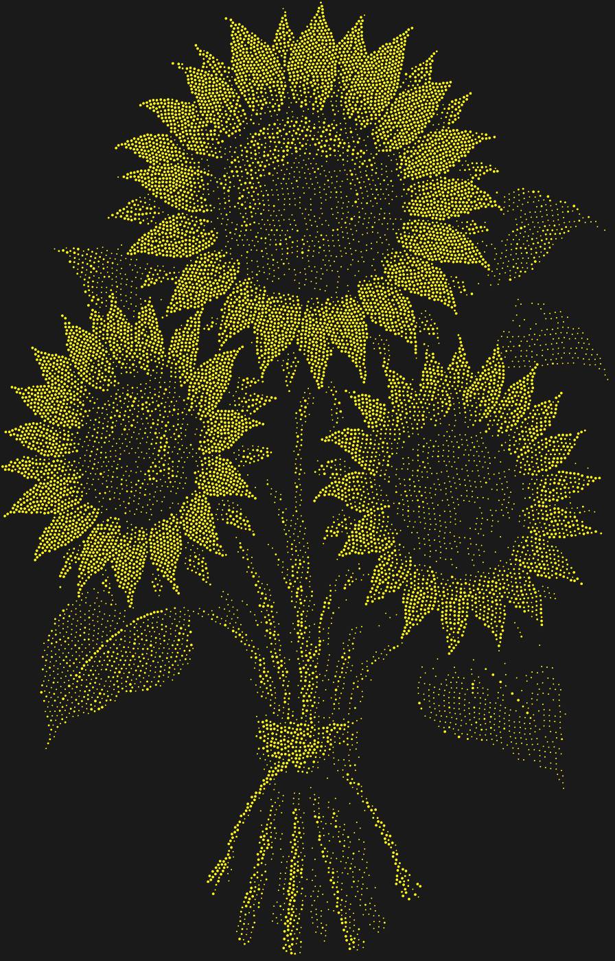 Трафарет Подсолнухи — SUNFLOWERSBOUQUET1