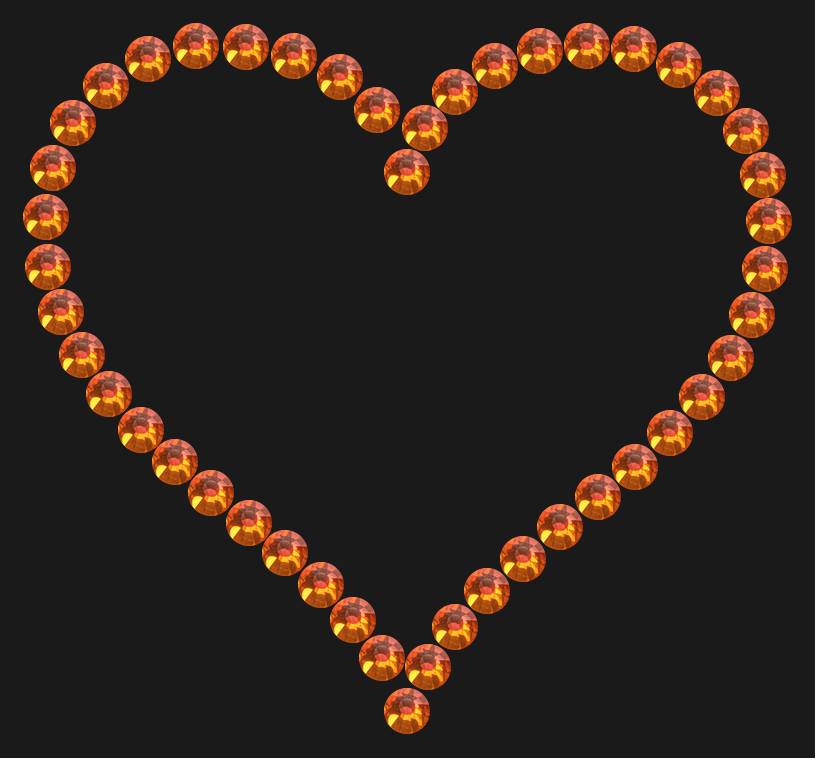 Трафарет Contoured heart — RHT_HEART6_SS16_RED_VOLCANO