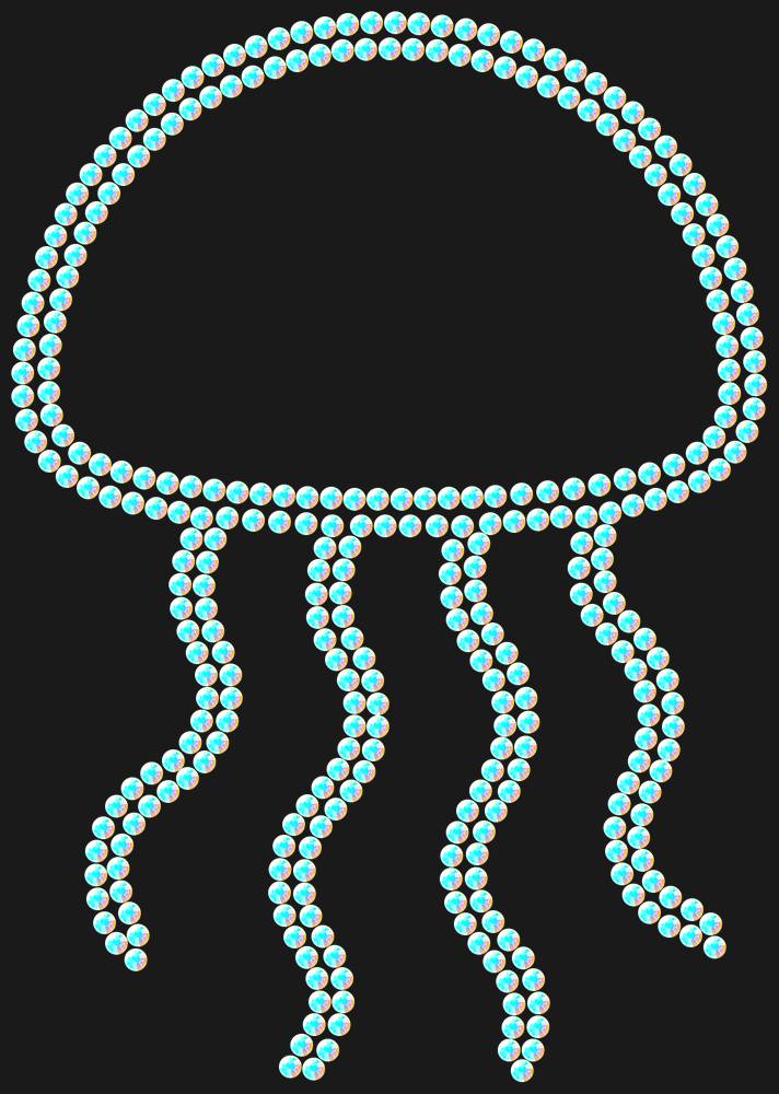 Трафарет Jellyfish — RHT_JELLYFISH1_SS12_CRYSTAL_AB_DMC