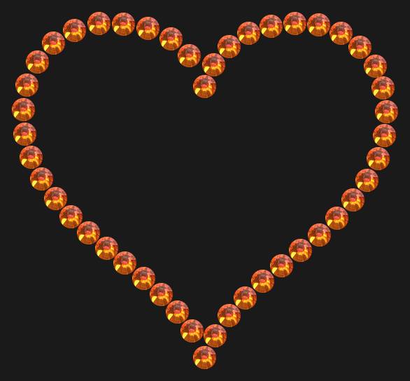 Трафарет Contoured heart — RHT_HEART6_SS10_RED_VOLCANO