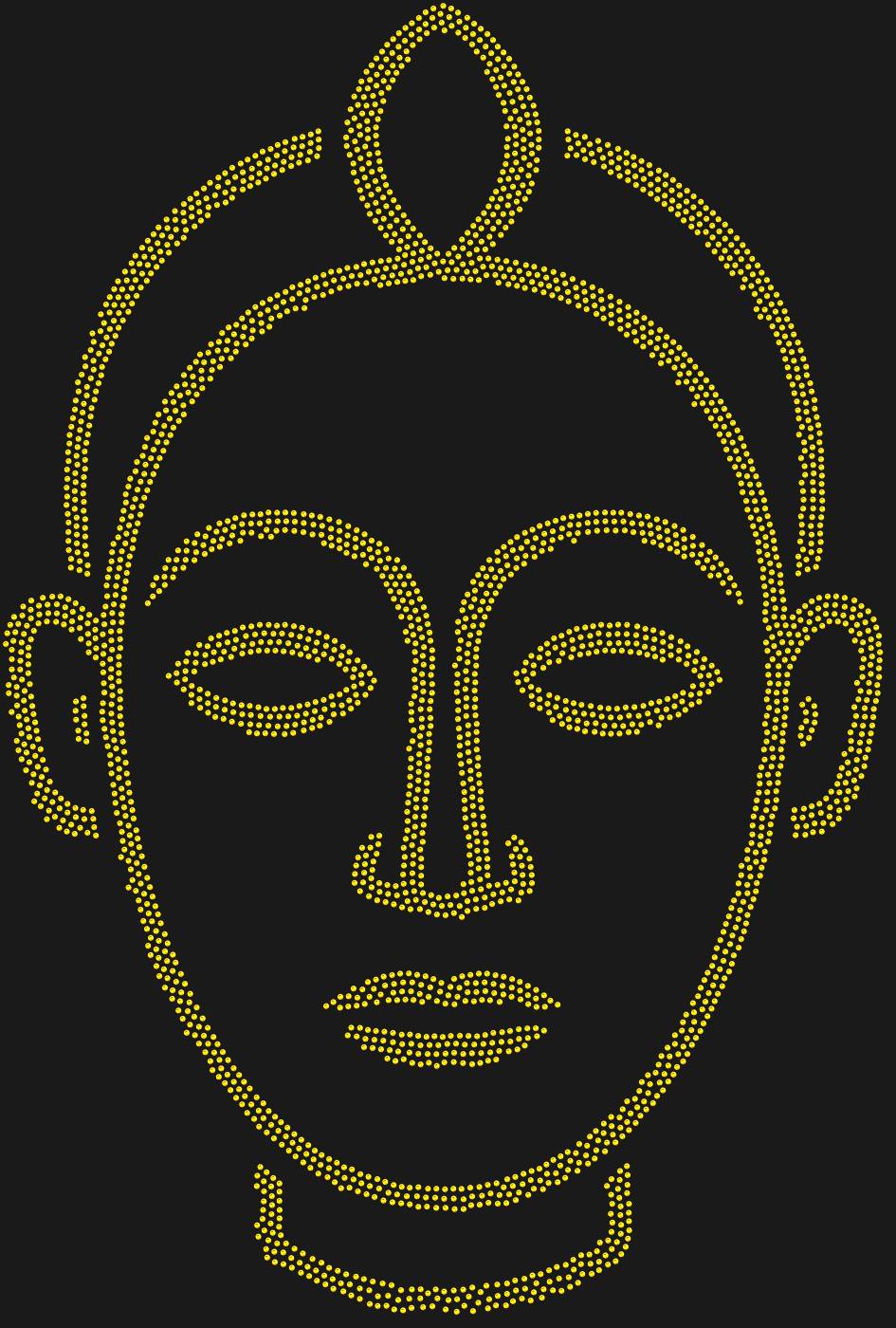 Трафарет Маска племени Бауле — BAULEMASK1