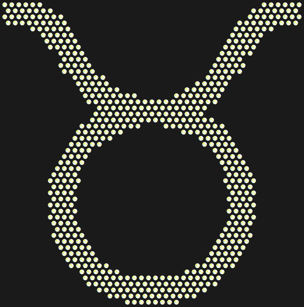 Трафарет Taurus zodiac sign — RHT_ZODIACTAURUS1_SS16_CRYSTAL_AB