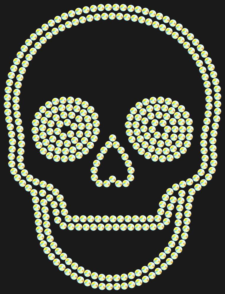 Трафарет Skull — RHT_SCULL2_SS20_CRYSTAL_AB