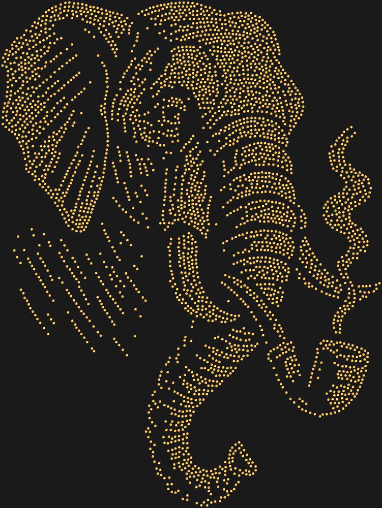 Трафарет Слон с трубкой — RHT_ELEPHANT2_SS16_RED_VOLCANO