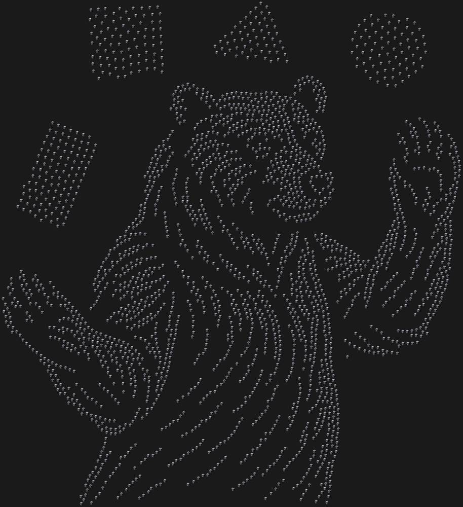 Трафарет Жонглирующий медведь — RHT_BEAR3_SS10_JET_BLACK