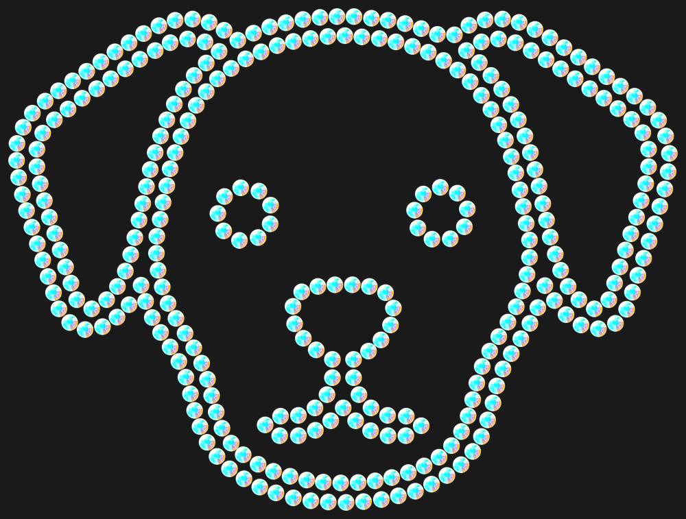 Трафарет Dog — RHT_DOG4_SS12_CRYSTAL_AB_DMC
