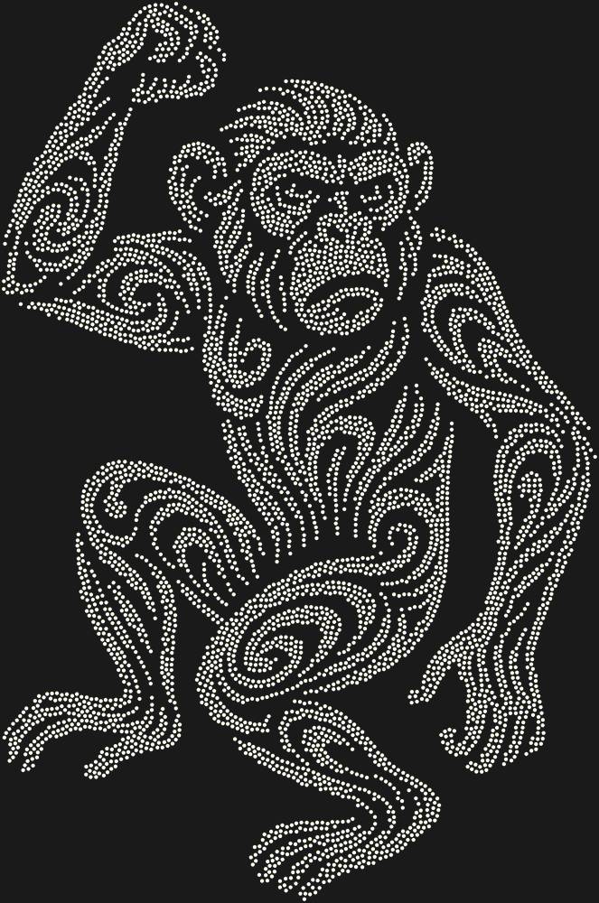 Трафарет Обезьяна — RHT_MONKEY1_SS16_CRYSTAL_AB