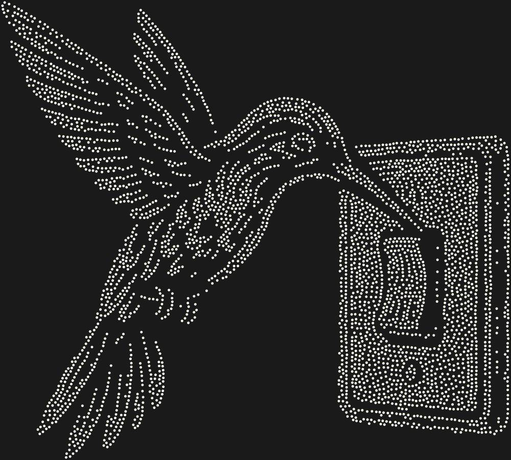 Трафарет Колибри — RHT_HUMMINGBIRD2_SS12_CRYSTAL_AB