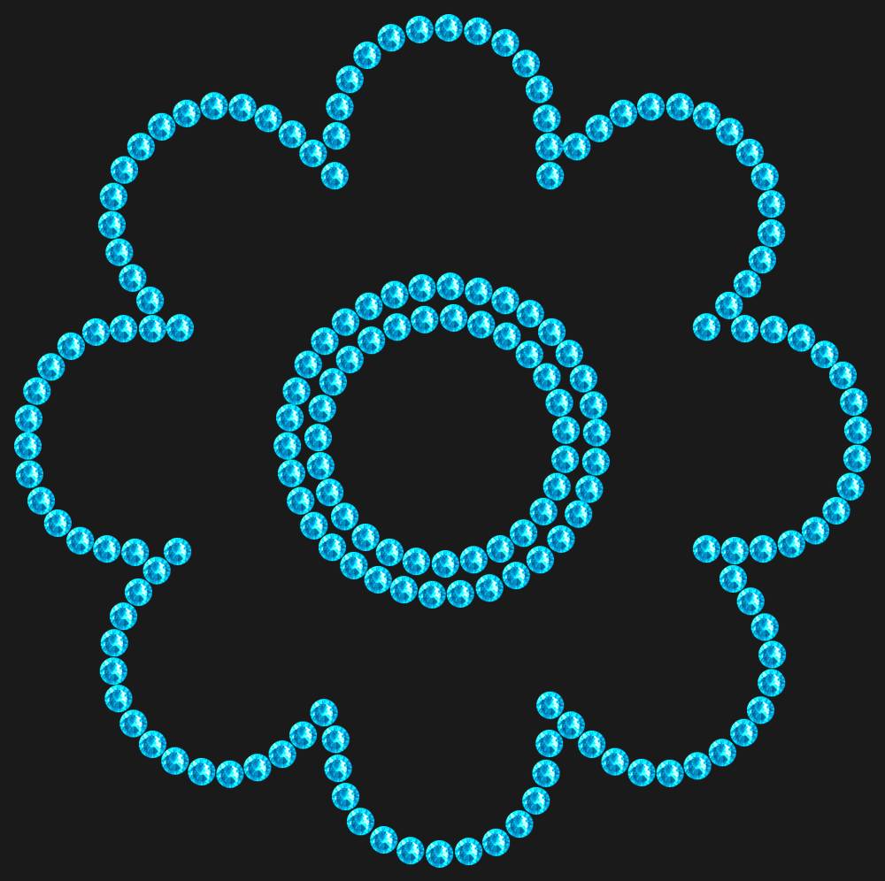 Трафарет Flower — RHT_FLOWER1_SS10_AQUAMARINE