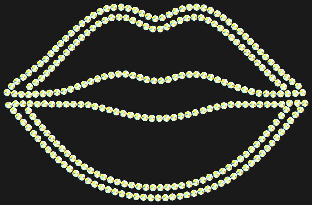 Трафарет Lips — RHT_LIPS1_SS10_CRYSTAL_AB