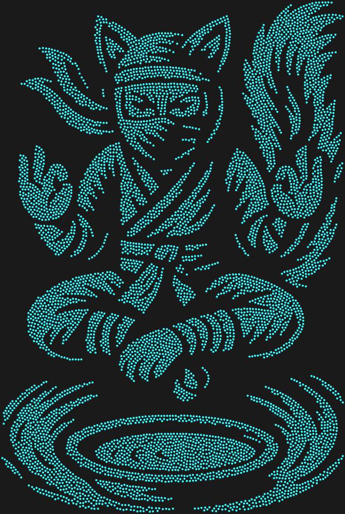 Трафарет Кот-ниндзя — RHT_CATNINJA1_SS3_AQUAMARINE