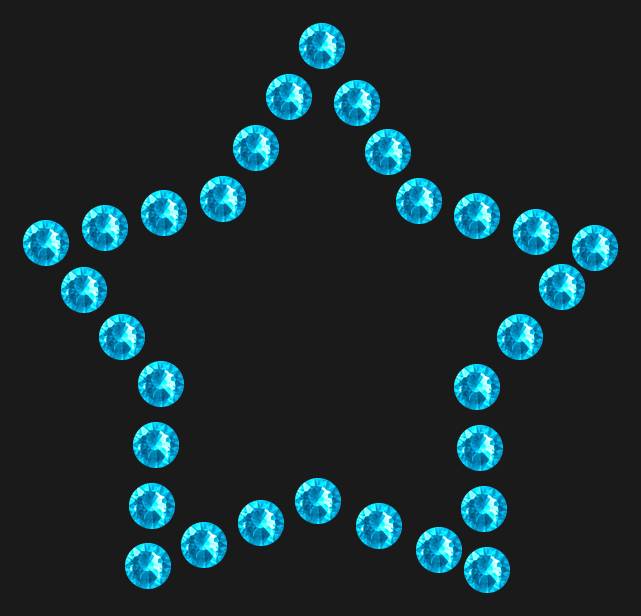 Трафарет Mini star contour — RHT_STAR4_SS16_AQUAMARINE