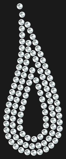 Трафарет Droplet with outline — RHT_TEAR3_SS6_CRYSTAL_CLEAR