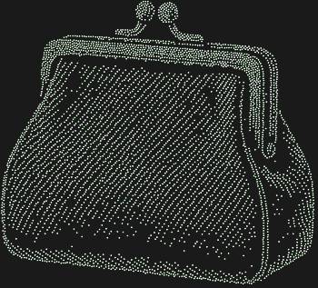 Шаблон «Кошелек-портмоне» из 4820 мерцающих страз: пусть каждый взгляд задержится на сиянии, что хранит ваши сокровища, окутанные роскошью и волшебством.