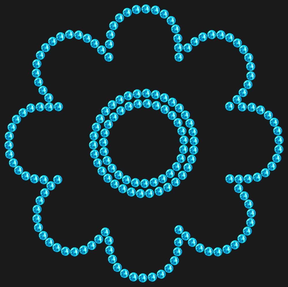 Трафарет Flower — RHT_FLOWER1_SS16_AQUAMARINE